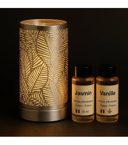 1 grande lampe diffuseur de parfum + 2 parfums de Grasse