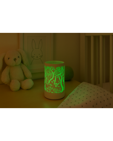 Lampe design Forêt enchantée, lumière douce et senteur apaisante.