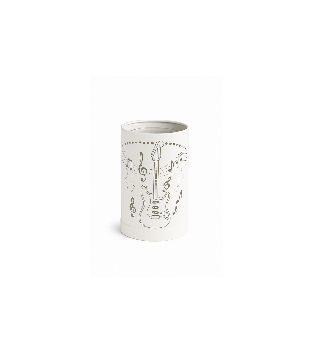 Lampe diffuseur de parfum motif Guitare, esprit musical et ambiance parfumée.