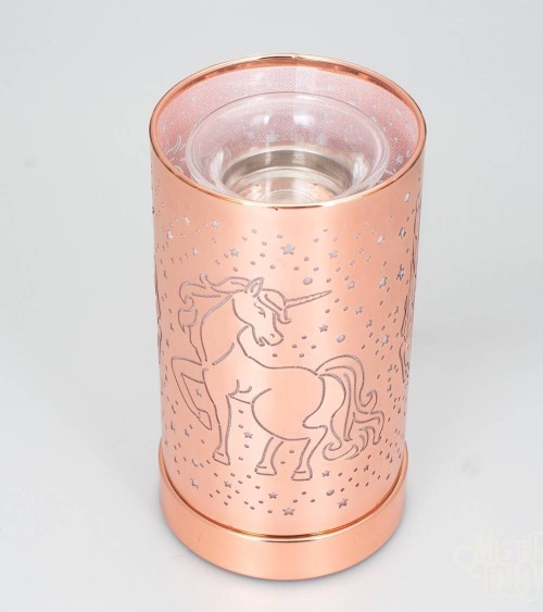 Lampe diffuseur de parfum motif Licorne, design féérique et diffusion parfumée.