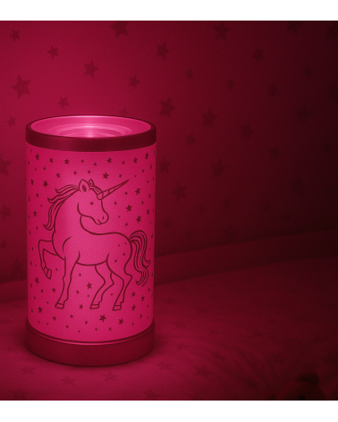 Lampe décorative Licorne, style magique et ambiance parfumée.