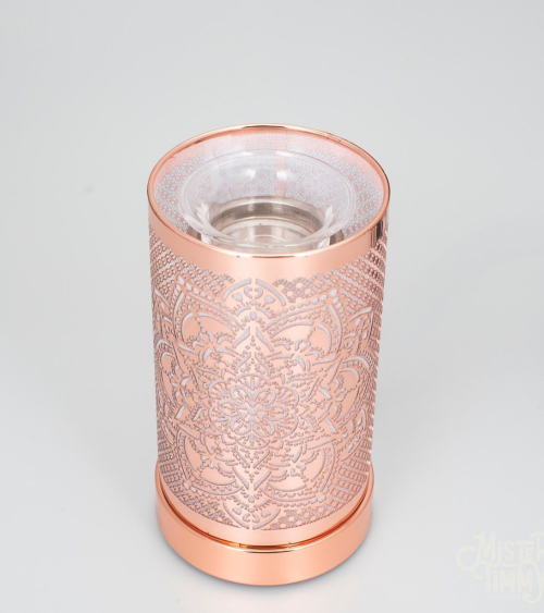Lampe diffuseur de parfum motif Mandala, design zen et ambiance parfumée.