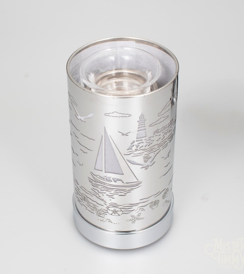 Lampe diffuseur de parfum motif Bateau, ambiance marine et diffusion parfumée.