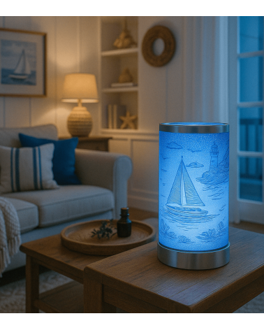 Lampe décorative Bateau, style nautique et senteur élégante.