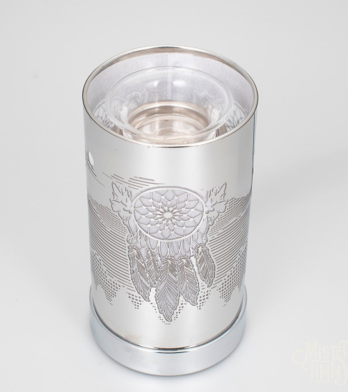 Lampe diffuseur de parfum motif Attrape-rêve, décoration bohème et senteur légère.