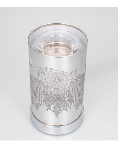 Lampe diffuseur de parfum motif Attrape-rêve, décoration bohème et senteur légère.