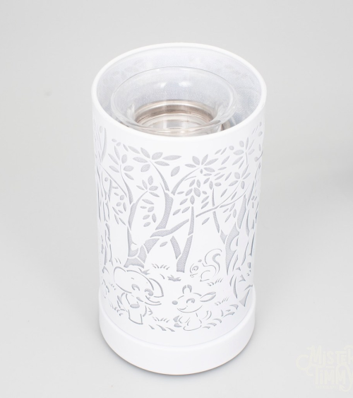 Lampe diffuseur de parfum motif Forêt enchantée, atmosphère féérique et parfumée.