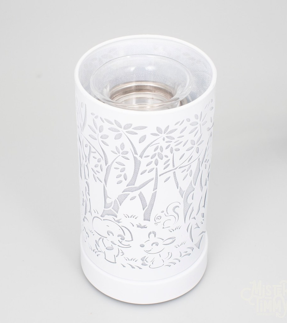 Lampe diffuseur de parfum motif Forêt enchantée, atmosphère féérique et parfumée.