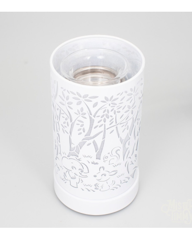Lampe diffuseur de parfum motif Forêt enchantée, atmosphère féérique et parfumée.