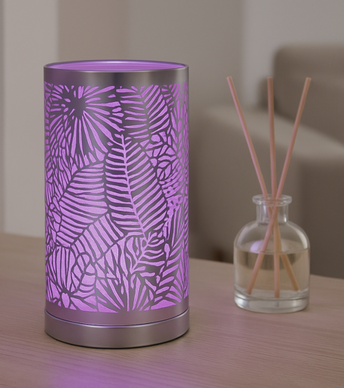 Lampe diffuseur de parfum motif Jungle, ambiance exotique et parfum d’évasion.