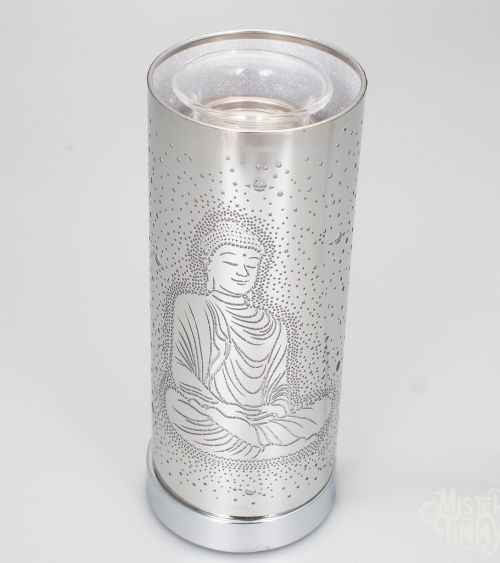 Lampe diffuseur de parfum motif Bouddha, ambiance zen et bien-être.