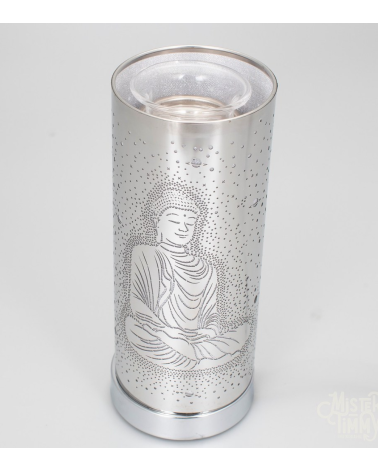 Lampe diffuseur de parfum motif Bouddha, ambiance zen et bien-être.