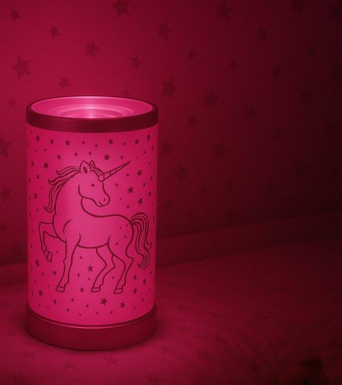Lampe diffuseur de parfum motif Licorne, design féérique et diffusion parfumée.