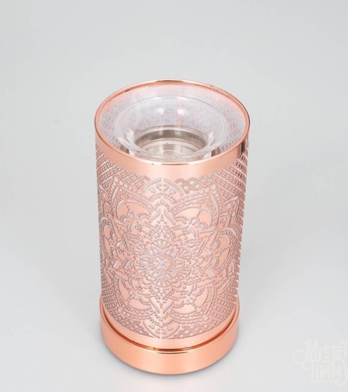 Lampe diffuseur de parfum motif Mandala, design zen et ambiance parfumée.