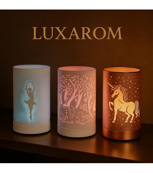 Lampe veilleuse enfant 19 cm – Diffuseur LED décoratif et apaisant – Modèles Licorne, Danseuse, Forêt enchantée