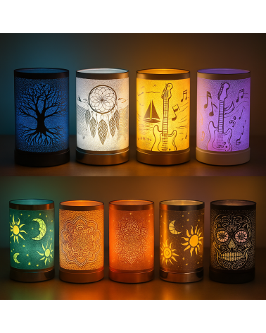 lampe diffuseur LED petits modèle 9 couleurs intégrés