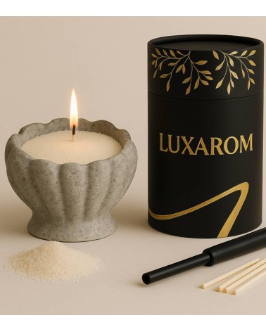 L’essentiel Luxarom – Sable de bougie 500g + 10 mèches réutilisables