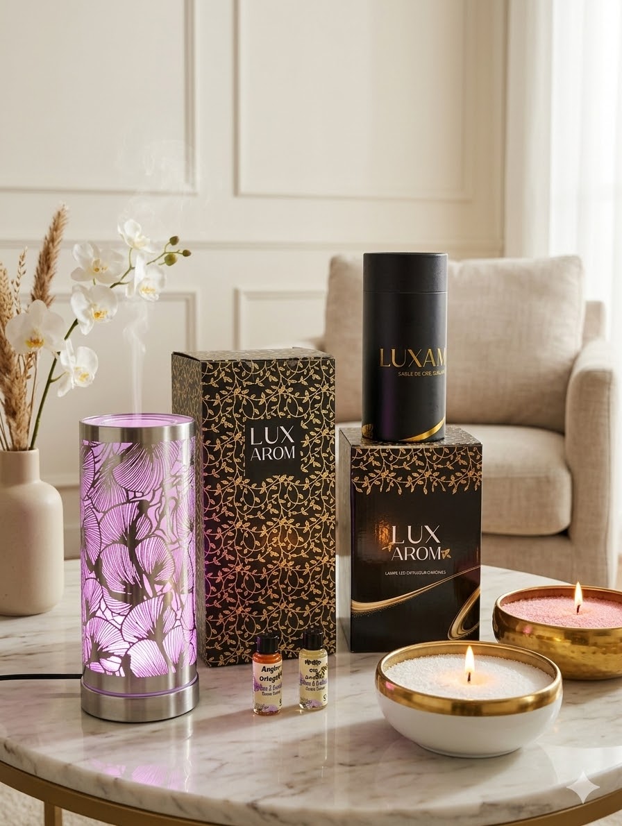 Ambiance Luxarom avec diffuseur et parfums
